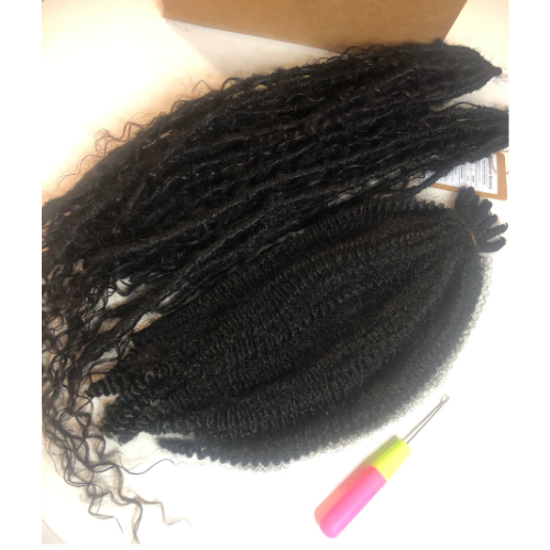 Handcrafted Boho Deep Wave Small Human Hair Blend Faux Locs | By KayJanee